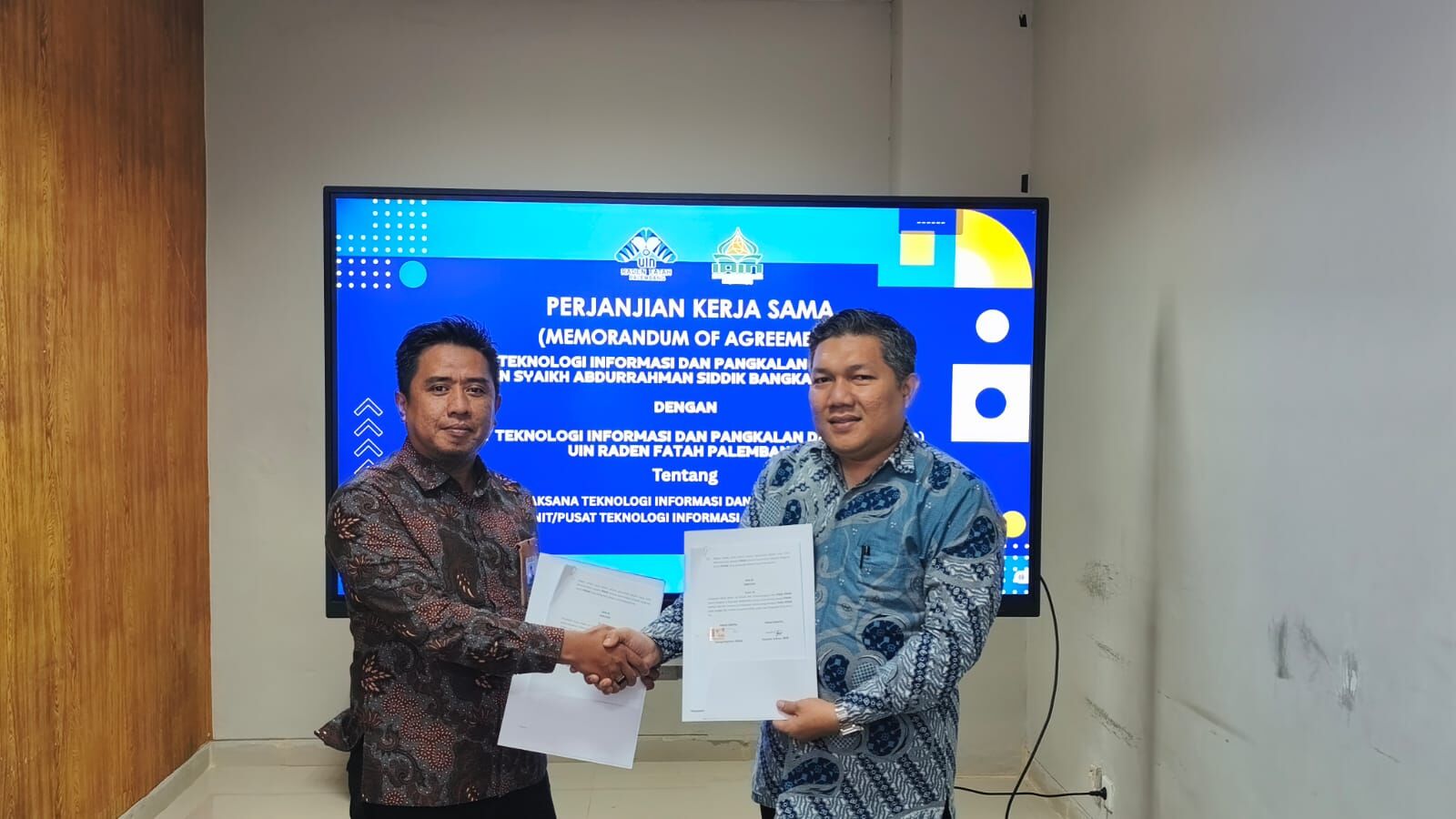 TIPD IAIN SAS BABEL Jalin Kerjasama dengan PTIPD UIN Rafah Palembang